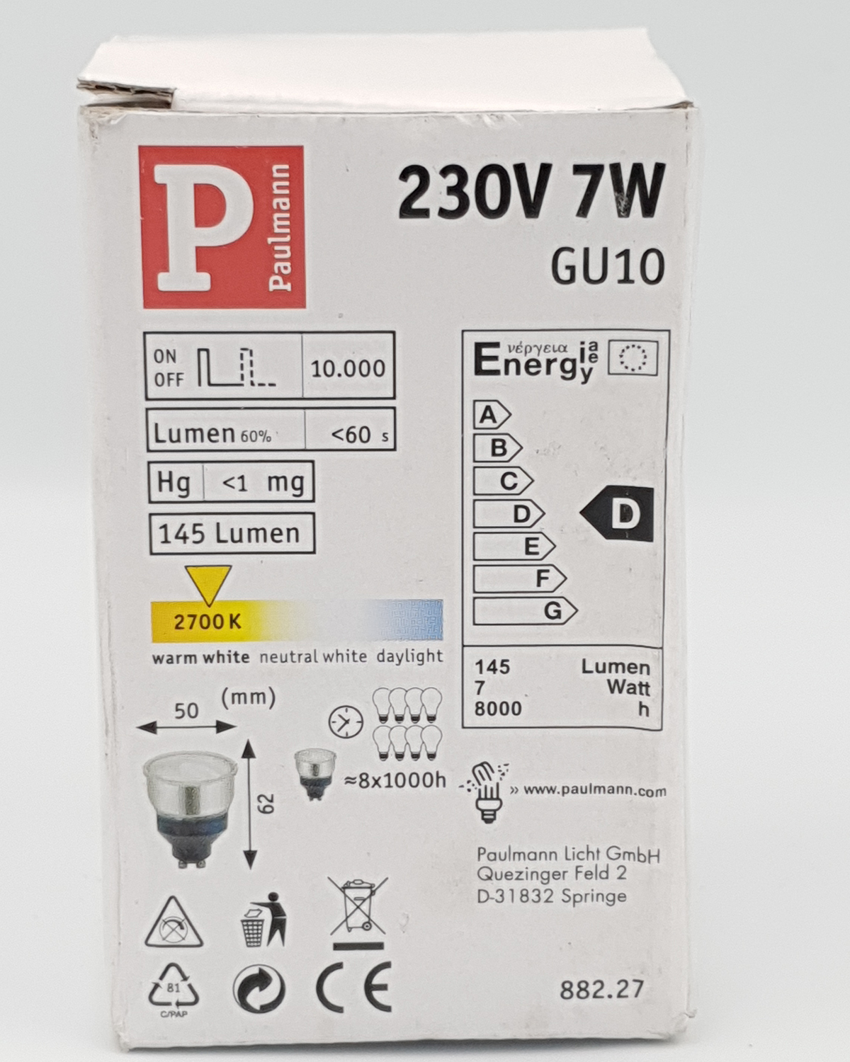 Move the mouse over the image to zoom in Move over the photo to zoom in Paulmann-882-17-energy-saving-lamp-reflector-lamp-7W-ESL-GU10-daylight white index picture 1 Paulmann-882-17-energy-saving-lamp-reflector-lamp-7W-ESL-GU10-daylight white index picture 2 Paulmann-882-17-energy-saving-lamp-reflector-lamp-7W-ESL-GU10-daylight white index picture 3 Sell ​​similar items? To sell by himself Paulmann 882.17 energy-saving lamp reflector lamp 7W ESL GU10