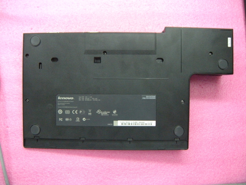 IBM Lenovo ThinkPad 0A70348 Docking Station Port Replicator USB 2.0  KEY MISSING Used A