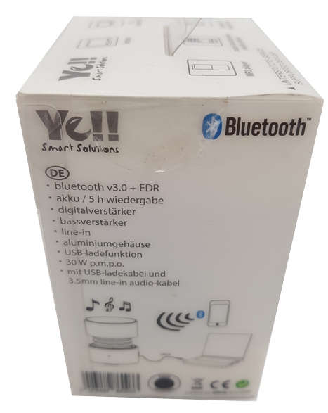 Ye!!  Bluetooth Speaker Black 30W PMPO