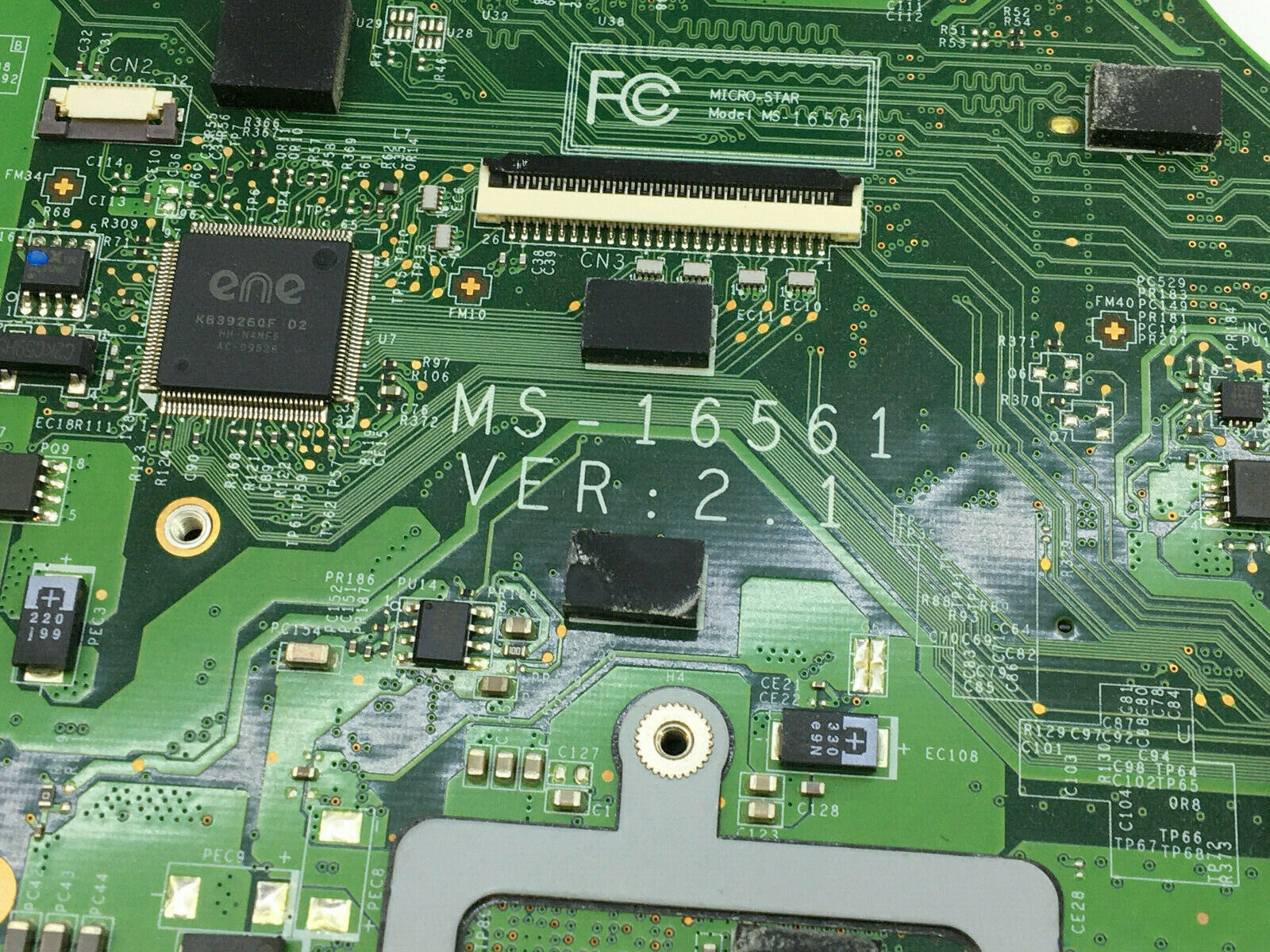 MSI GX640 Laptop Intel Motherboard MS-16561  Used A