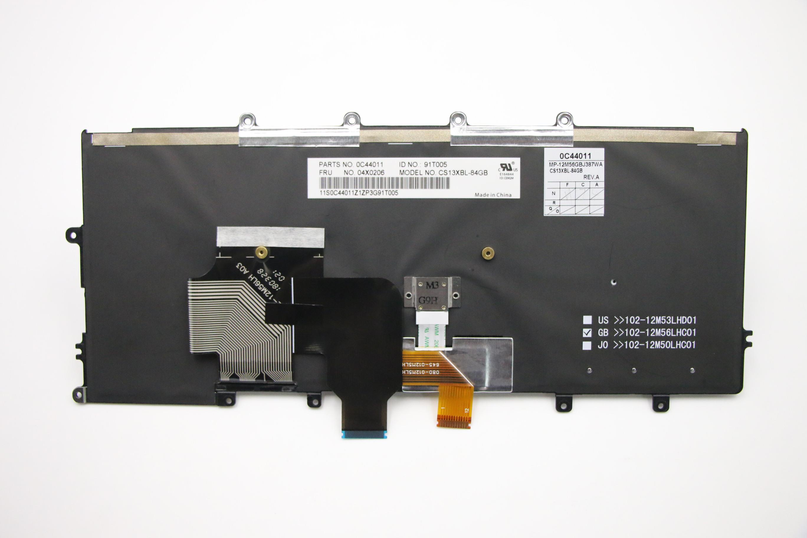 Lenovo ThinkPad X230s,X240,X240s,X250,X260,X270 UK Englsh CS1A3XBL-84GB Backlit Keyboard 04X0206 Used A