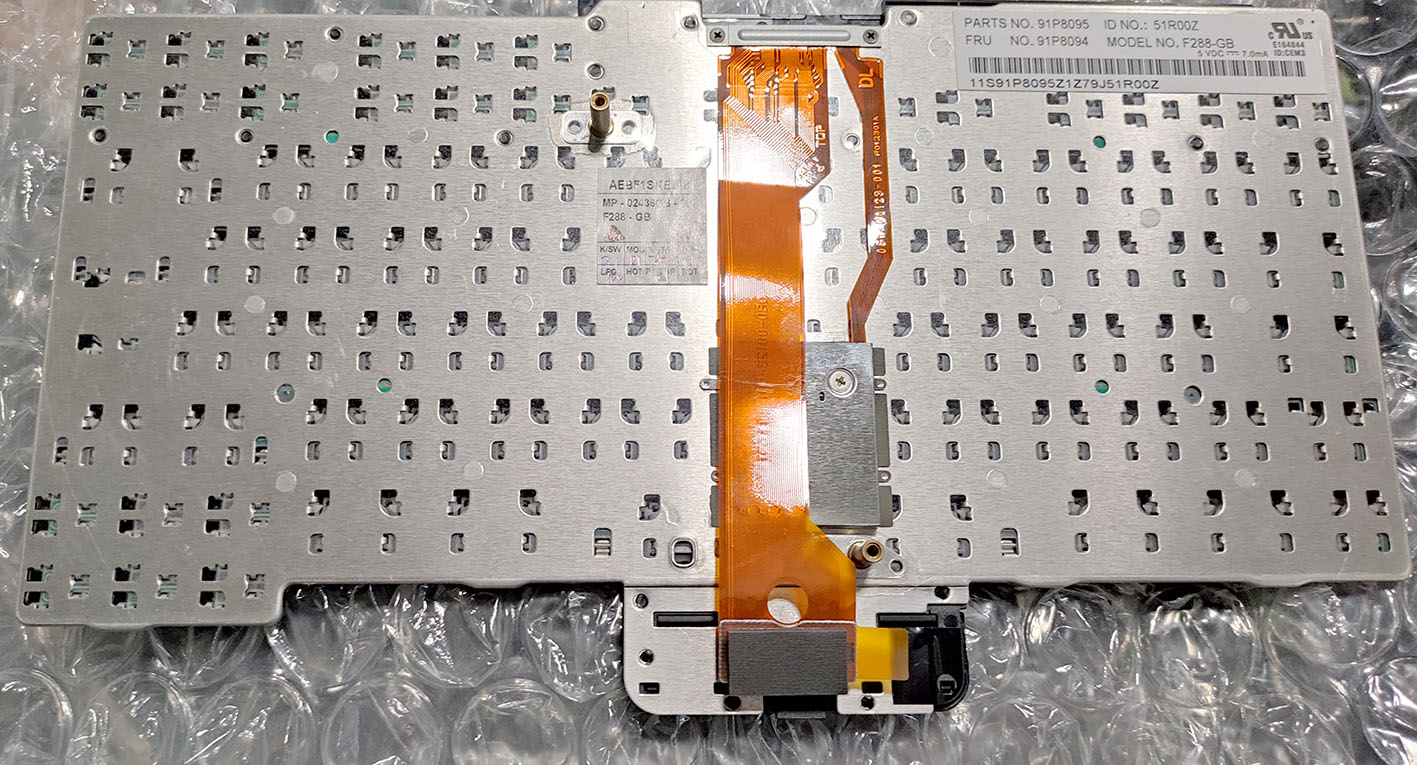 IBM THINKPAD UK EN LISH KEYBOARD P/N: 91P8094 F288-GB Open Box