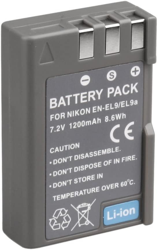 Nikon EN-EL9A Battery With Portable Travel Charger