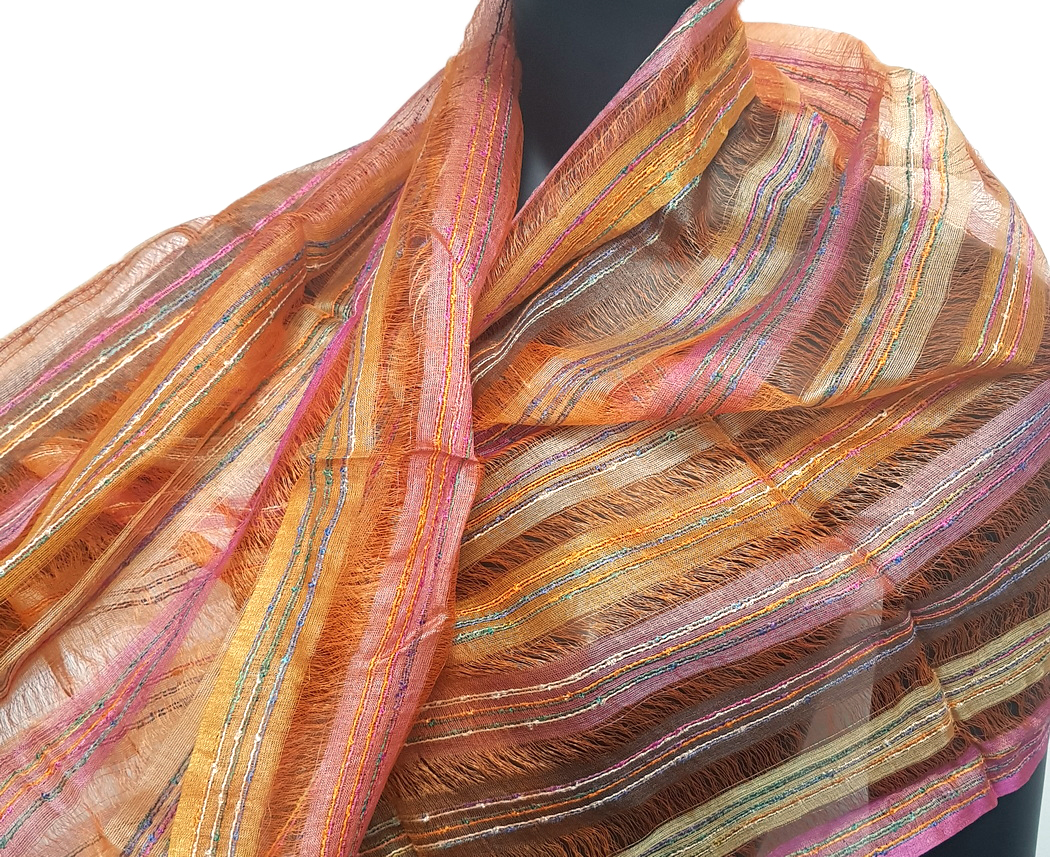 Articiones Indian Dupatta Scarf Silk Multi color 170cm 50cm