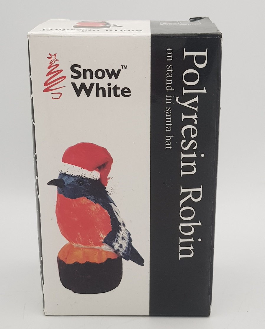 Snow White Polyresin Robin 