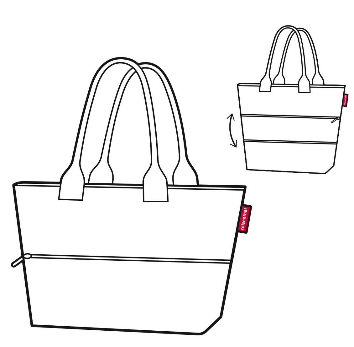 Reisenthel Designer Expantable Shopping Bag with Zipper