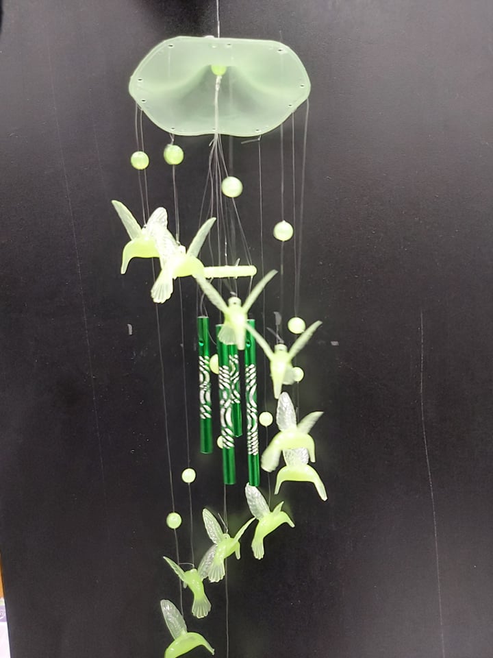 Glow In The Dark Hummingbird Windchime