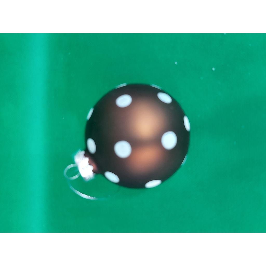 6 Brown Christmas Tree Balls