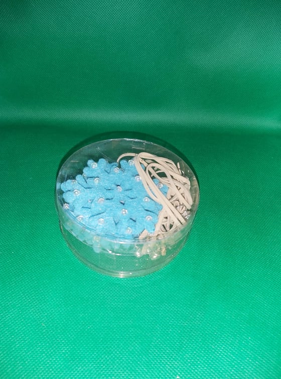 Snowflakes Christmas Tree Deco Cyan