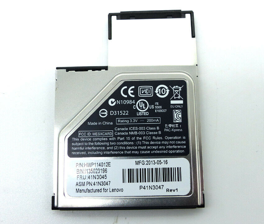 Gemalto Expresscard 54 Mm Smart Card Reader 41N3045 Hwp114012E Lenovo