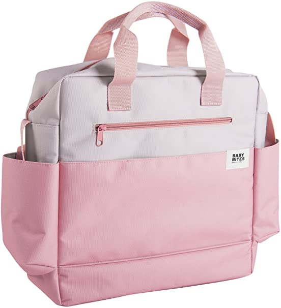 Baby Bites Waterproof bag for pram Pink & Grey New 36X48cm