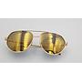 Lux Lenses UK SunGlasses Model GM11004 Gold Aviator Metal