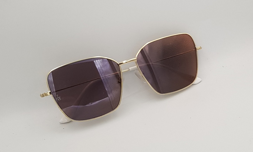 Lux Lenses UK SunGlasses Model WPH HT042 Purple Gold Wayfarer Style Metal