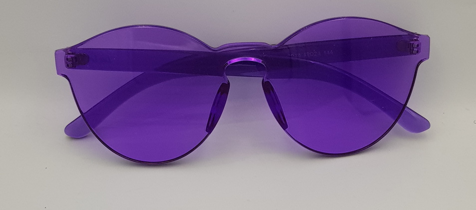 Lux Lenses UK SunGlasses Model 70058 Purple Round Plastic
