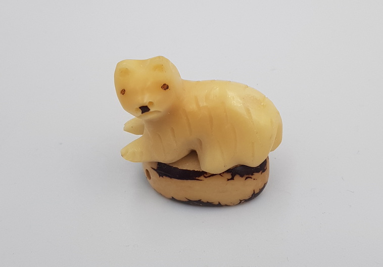 Articiones Tiger Handmade Figurine  Tagua New 4cm 4cm 2.5cm