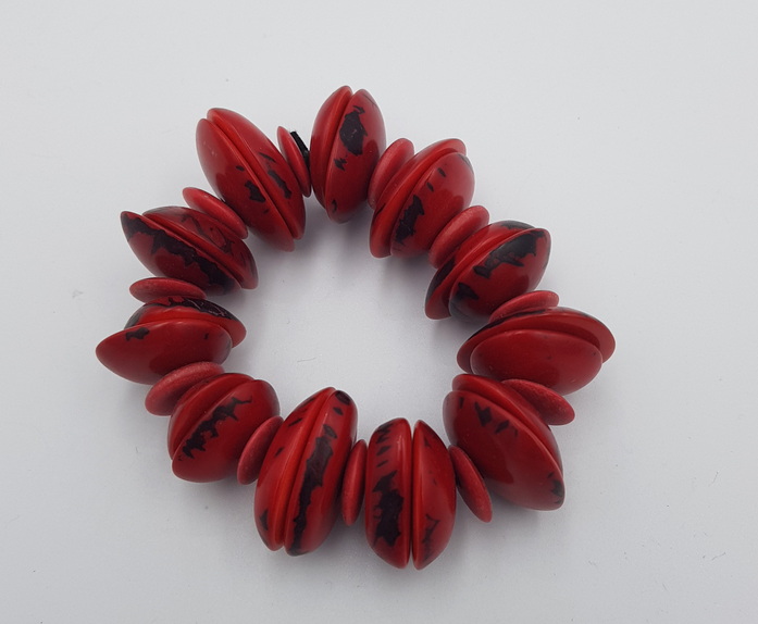 Articiones Handmade  Red Bracelet Tagua New 3cm 8cm 8cm