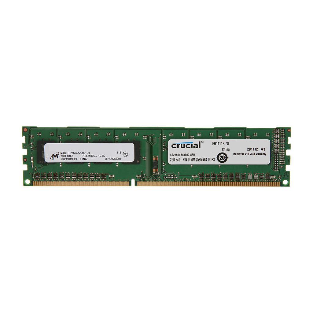 PC3 8500 DDR3 1066MHz 2GB Desktop Memory Module Mixed Brand Used