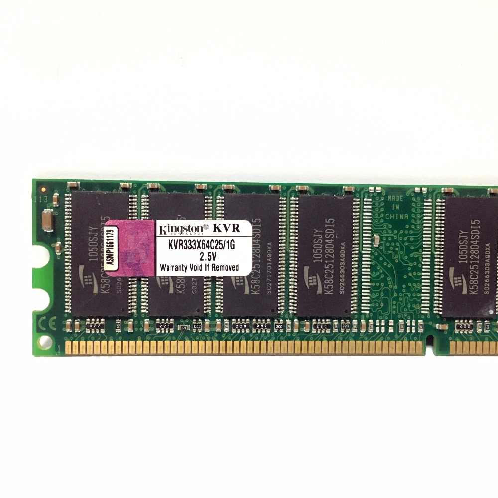 Kingston 1GB DDR PC 2700 DDR 1 333MHZ 400MHZ 333 400 MHZ Desktop PC Memory Module Computer Desktop USED A