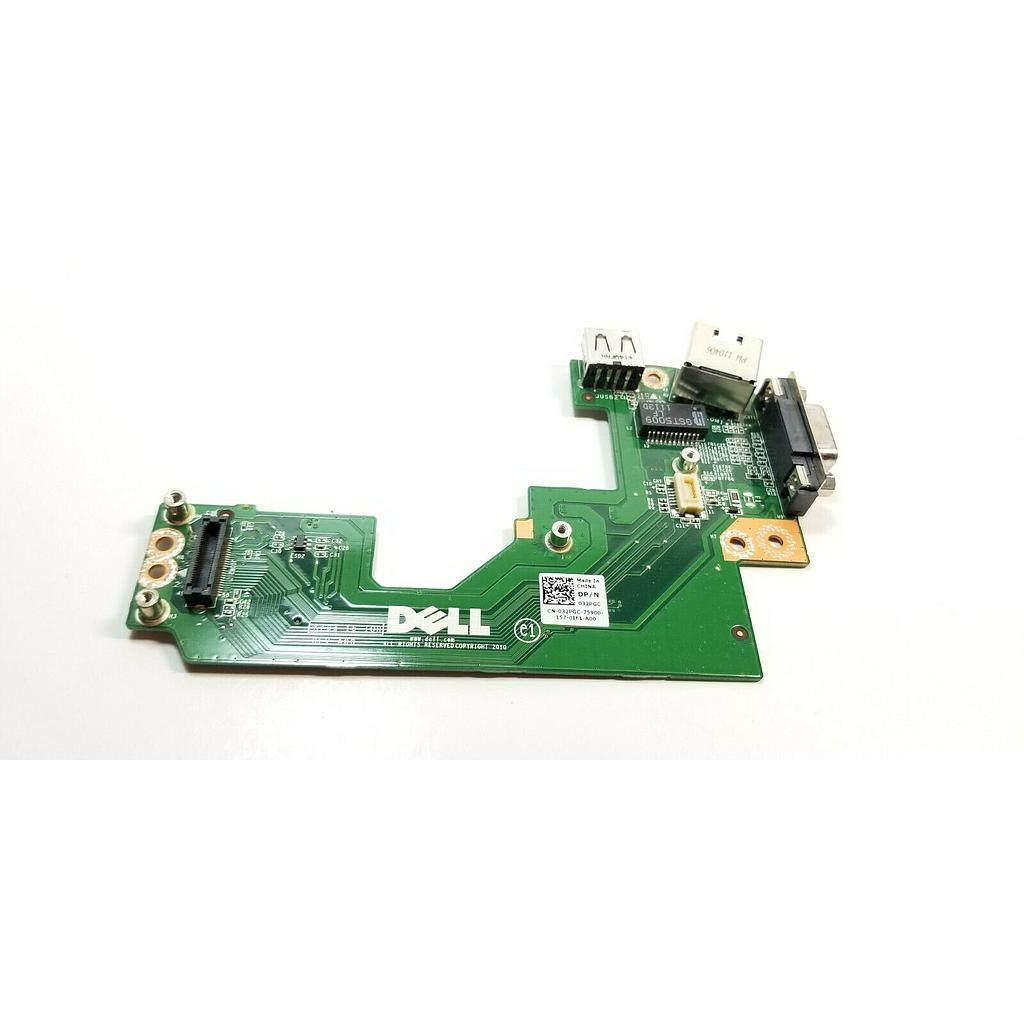 Dell Latitude E5520 Card Reader VGA USB Ethernet IO Board 032PGC Used A