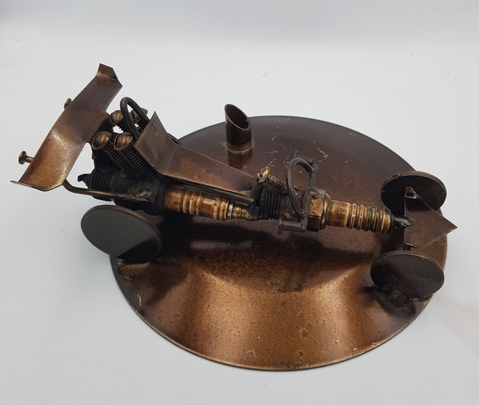 Articiones Handmade Racing Card From Nails Screws And Bolts