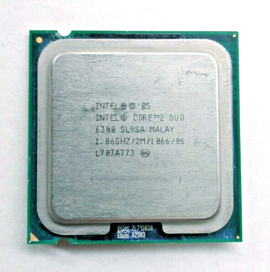 Intel Core 2 Duo E6300 CPU 1.86GHz Socket LGA775 SL9SA Processor Used A
