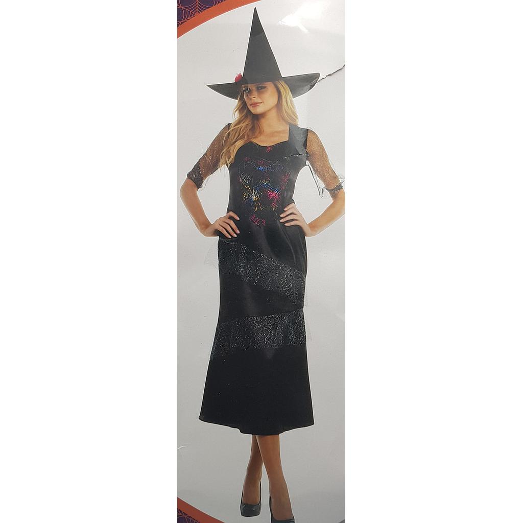 Carnival Costume Witch Dress And Hat Medium