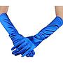 Carnival Costume Party Gloves Blue 40cm One Pair
