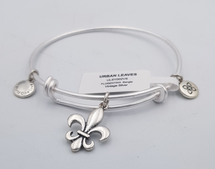 Urban Leaves Florentina Silver Bangle ULSY002VS Hand Bracelet Brass