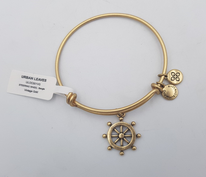 Urban Leaves Boat Steering Wheel Bangle ULOC001VG Hand Bracelet Brass