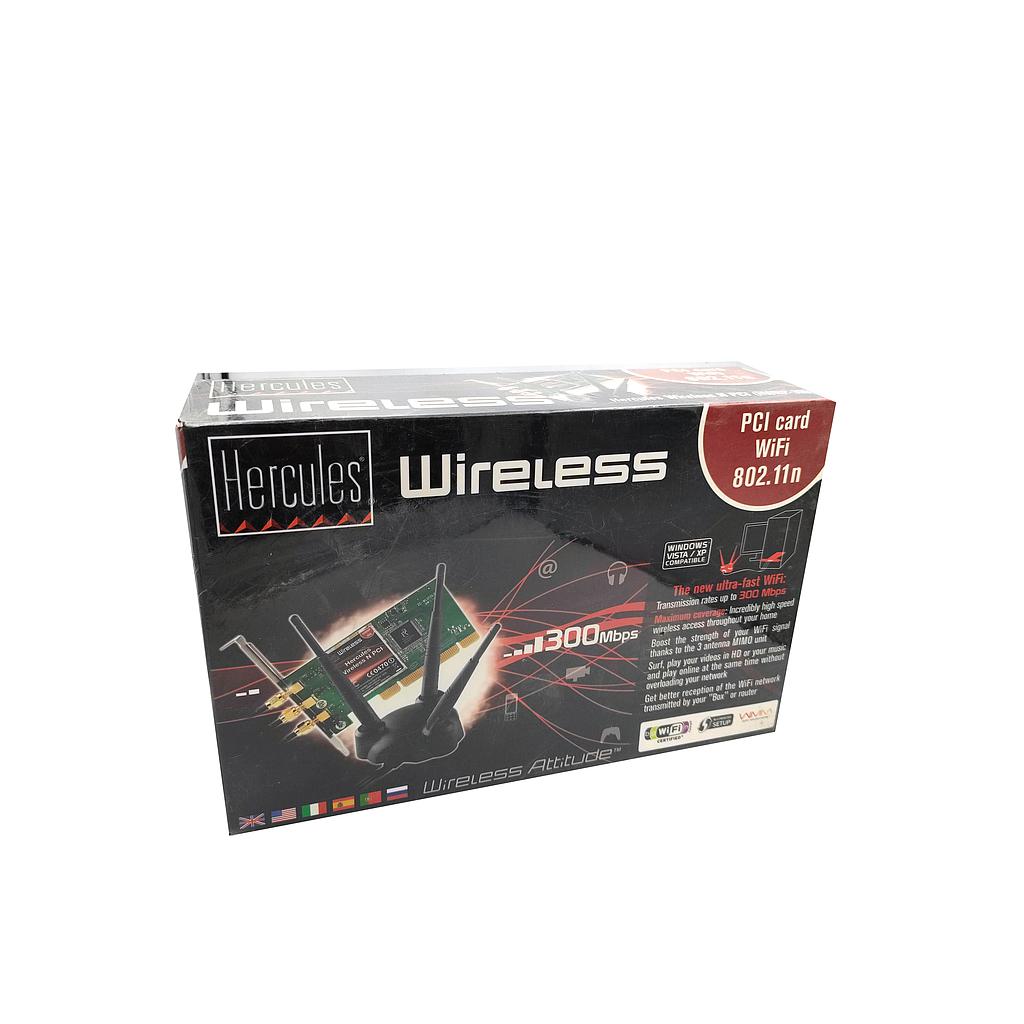 Hercules Wireless N PCI Card High Power HWNP 300 PCI 8.2.11n New