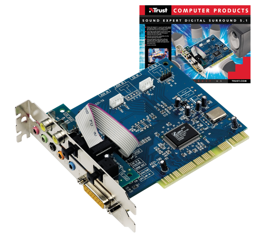 Trust 514DX 5.1 Sound Expert Optical Sound Card New