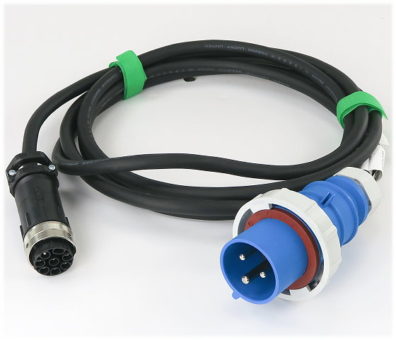 IBM Longwell EC J85836C Stromkabel IEC309 2P E auf Burndy female 7pin 4m 39M5414 Power Cord New