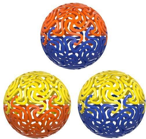 WABOBA BRAIN BALL PUZZLE AND EXTREME BOUNCY CRAZY SPIN for Outdoor Games Creative toys Blue