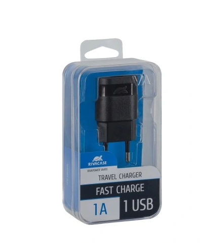 Rivacase Wall Charger Fast Charge 1A 1USB Black