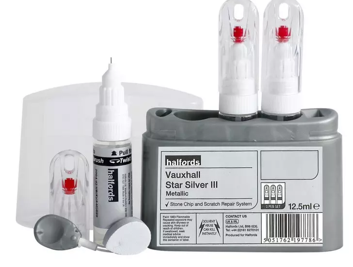 Halfords scratch chip repair for Vauxhall Opel Star Silver Iii 197783