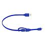 TYLT sync cable duo charge sync micro and iPhone  lightning micro usb blue